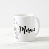 Minimalistische Panda Lazy Morning Mok (Voorkant rechts)