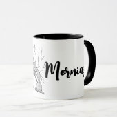 Minimalistische Panda Lazy Morning Mok (Voorkant rechts)