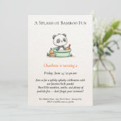 Minimalistische Panda Pool Party uitnodiging (Staand voorkant)