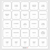 Minimalistische Pantry 25 Pack Set Sticker (Vel)