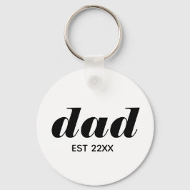 Minimalistische papa Est vaderdag Sleutelhanger