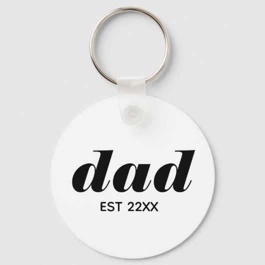 Minimalistische papa Est vaderdag Sleutelhanger (Voorkant)