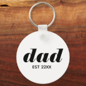Minimalistische papa Est vaderdag Sleutelhanger (Achterkant)