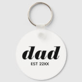 Minimalistische papa Est vaderdag Sleutelhanger (Achterkant)