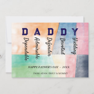 Minimalistische PAPA Zalige Vaderdag Kaart