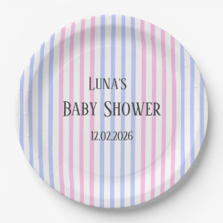Minimalistische papieren baby shower borden bordje