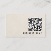 Minimalistische papieren textuur QR-code Stout con Visitekaartje (Voorkant)