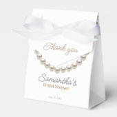Minimalistische parel bruidsshower favor doosjes (Voorkant Zijde)