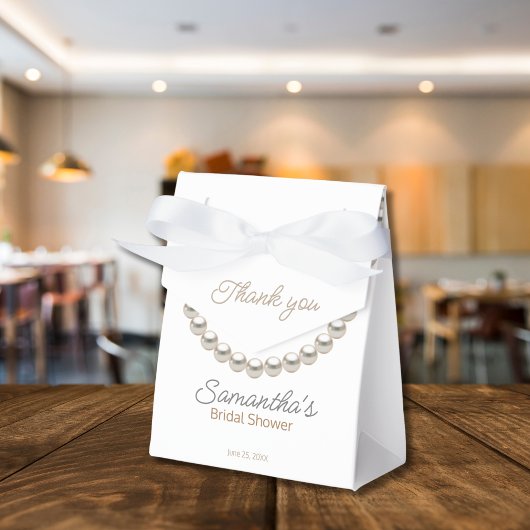Minimalistische parel bruidsshower favor doosjes