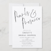 Minimalistische parels en Prosecco Vrijgezellenfee Kaart (Voorkant)