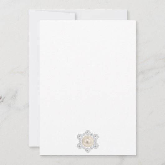 Minimalistische parels en Prosecco Vrijgezellenfee Kaart (Achterkant)