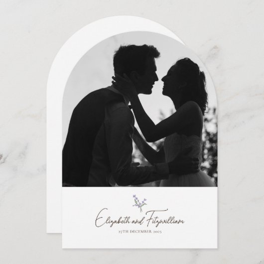 Minimalistische paren Hand in Hand Line Art Foto Kaart (Voorkant / Achterkant)