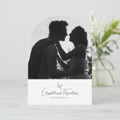 Minimalistische paren Hand in Hand Line Art Foto Kaart (Staand voorkant)