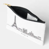 Minimalistische Parijse Skyline Lijnkunst Etui (Open)