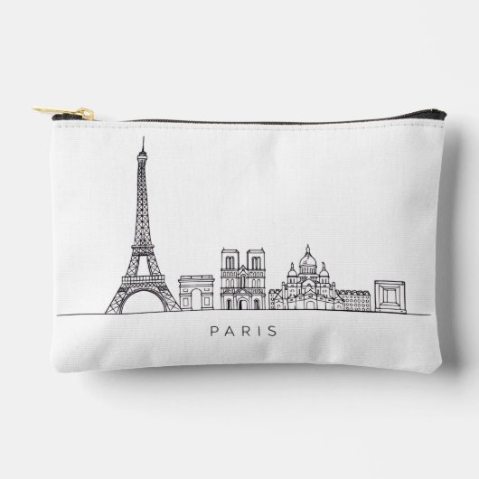 Minimalistische Parijse Skyline Lijnkunst Etui (Voorkant)