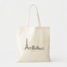 Minimalistische Parijse Skyline Lijnkunst