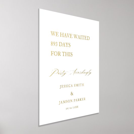 Minimalistische partij dienovereenkomstig bruiloft folie afdrukken (Laagn)