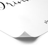 Minimalistische Partij Drinken Stationsbord Poster (Hoek)