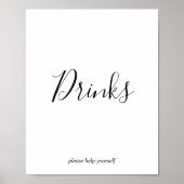 Minimalistische Partij Drinken Stationsbord Poster (Voorkant)