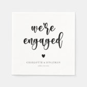 Minimalistische partij voor moderne betrokkenheid servet (Voorkant)