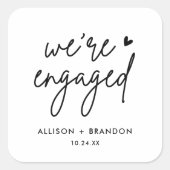 Minimalistische partij voor moderne betrokkenheid vierkante sticker (Voorkant)