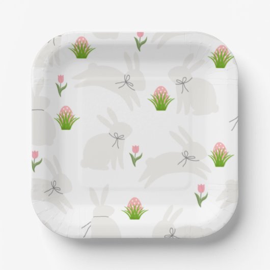 Minimalistische Pasen Borden Papieren Bordje (Voorkant)