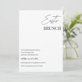 Minimalistische Pasen brunch Kaart (Staand voorkant)