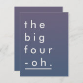 Minimalistische pasteelmolen Modern de grote vier- Uitnodiging Briefkaart (Voorkant / Achterkant)