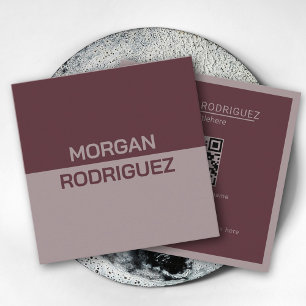 Minimalistische pastel aardse kleuren moderne QR-c Vierkante Visitekaartje