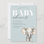 Minimalistische pastel Baby shower uitnodiging (Voorkant)