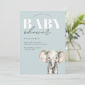 Minimalistische pastel Baby shower uitnodiging (Staand voorkant)