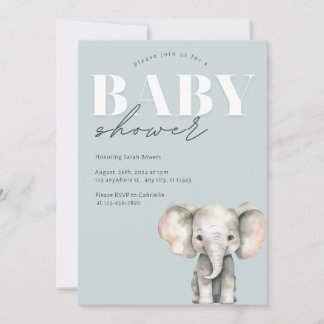 Minimalistische pastel Baby shower uitnodiging
