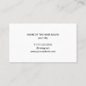 Minimalistische Pastel Black Scissors Haarstylist Visitekaartje (Achterkant)