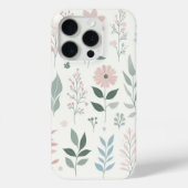 Minimalistische pastel bloementelefoonhoesje Case-Mate iPhone case (Achterkant)
