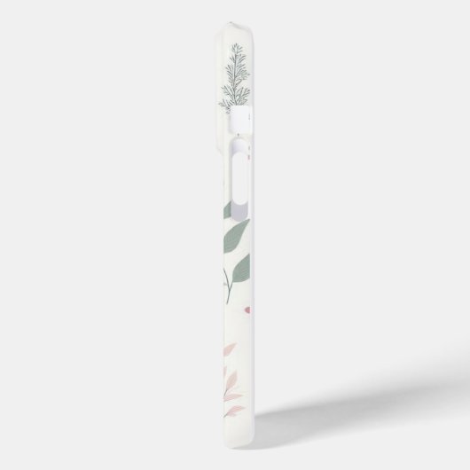 Minimalistische pastel bloementelefoonhoesje Case-Mate iPhone case (Achterkant / Links)