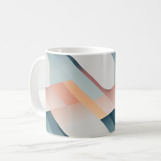 Minimalistische Pastel Geometric Art Pattern Mok (Voorkant links)