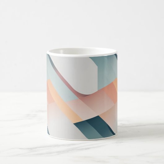 Minimalistische Pastel Geometric Art Pattern Mok (Center)