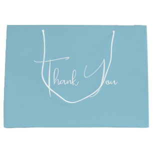 Minimalistische Pastel Hemelblauw Groot Cadeauzakje