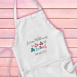 Minimalistische Pastel Kleur Bloemen Kapsalon Boho Standaard Schort