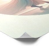 Minimalistische Pastel Kunst van Moeder met Baby Poster (Hoek)