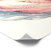 Minimalistische Pastel Kunst van Moeder met Baby Poster (Hoek)