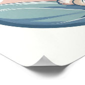 Minimalistische Pastel Kunst van Moeder met Baby Poster (Hoek)