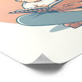 Minimalistische Pastel Kunst van Moeder met Baby Poster (Hoek)