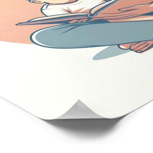 Minimalistische Pastel Kunst van Moeder met Baby Poster (Hoek)