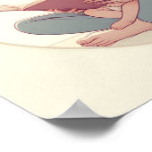 Minimalistische Pastel Kunst van Moeder met Baby Poster (Hoek)