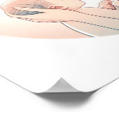 Minimalistische Pastel Kunst van Moeder met Baby Poster (Hoek)