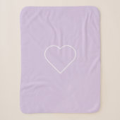 Minimalistische pastel lavendel hart modern sherpa deken (Voorkant)