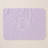 Minimalistische pastel lavendel hart modern sherpa deken (Voorkant (horizontaal))