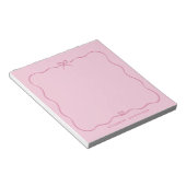 Minimalistische Pastel Mooie Boog Monogram Naam Notitieblok (Schuin)