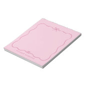 Minimalistische Pastel Mooie Boog Monogram Naam Notitieblok (Linkerzijde)